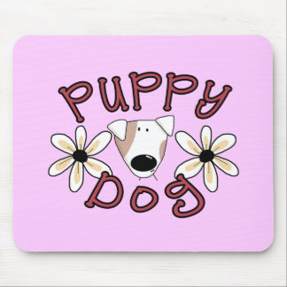 Flowers Puppy Dog T-shirts and Gifts Mouse Pad