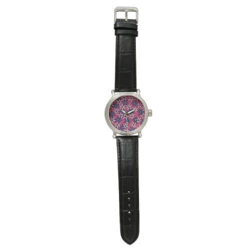 Flowers purple and rose watch