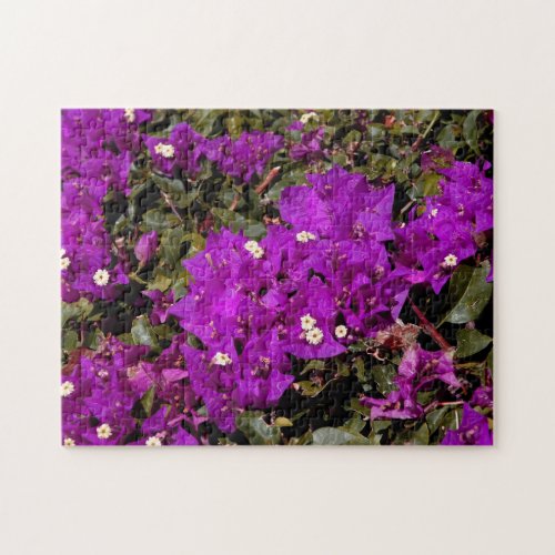 Flowers Purple  Bougainvillea Floral Nature Jigsaw Puzzle