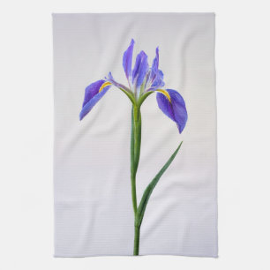 Flowers Purple Iris Flower Kitchen Towel