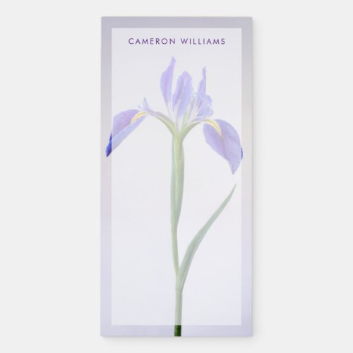 Flowers  Purple Iris Flower Magnetic Notepad
