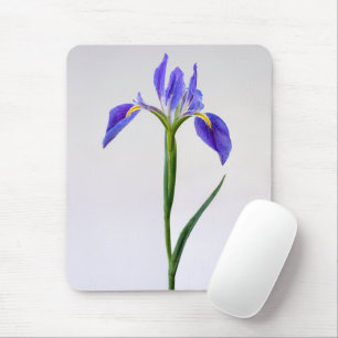 Flowers Purple Iris Flower Mouse Pad