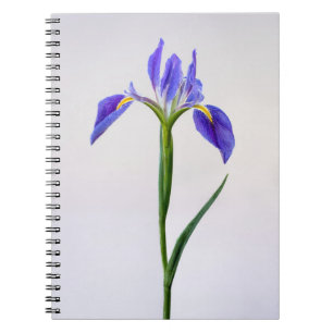 Flowers Purple Iris Flower Notebook