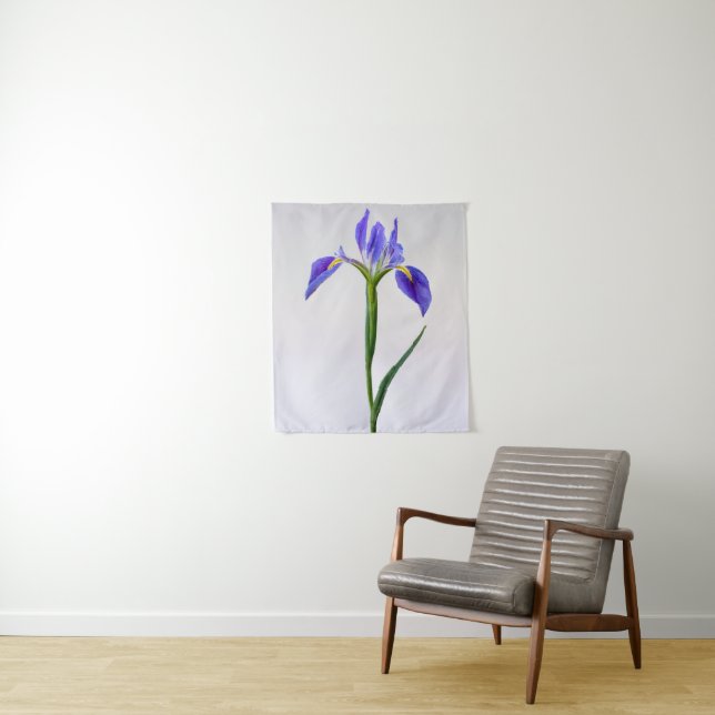 Flowers | Purple Iris Flower Tapestry (In Situ)