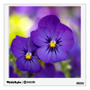 Flowers Purple Pansies Wall Decal