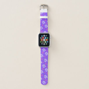 Flowers Purple Pattern Apple Watch Band