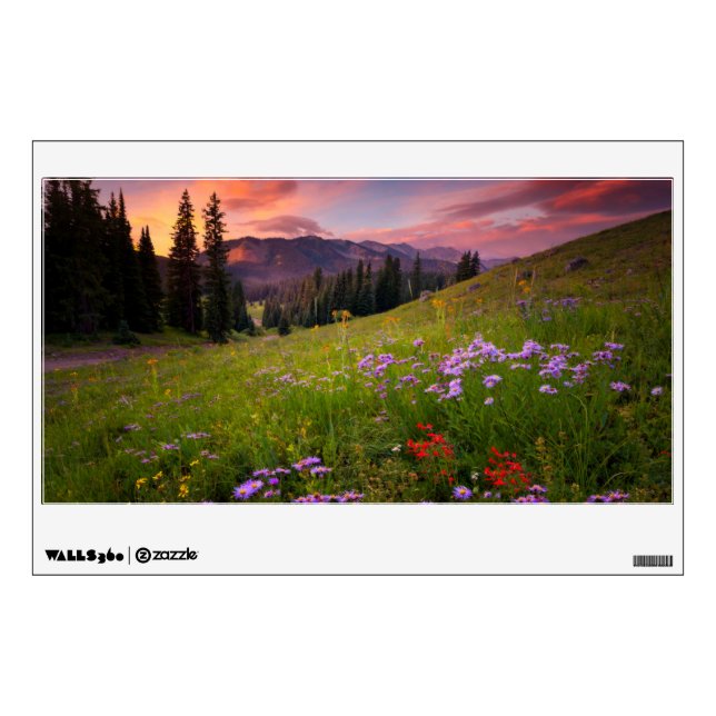 Flowers | Purple Wildflowers Colorado Wall Decal (Front)