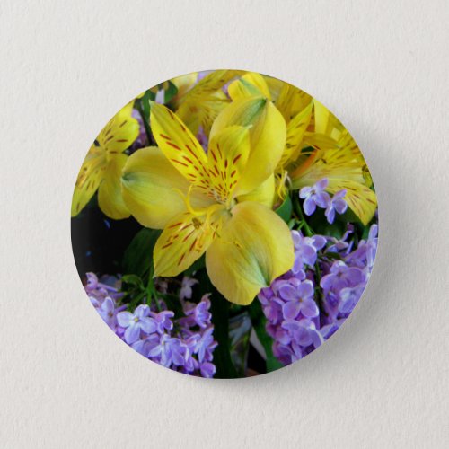 Flowers Purple Yellow Alstroemeria Lilacs Floral Button