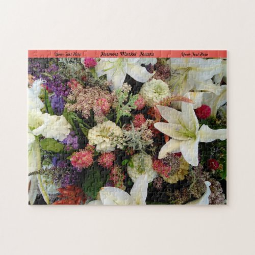 Flowers Puzzle Personalize Gift For Grandma Nature