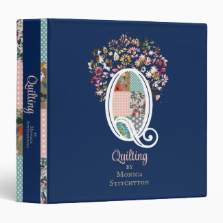 Flowers quilter quilting personalized pattern