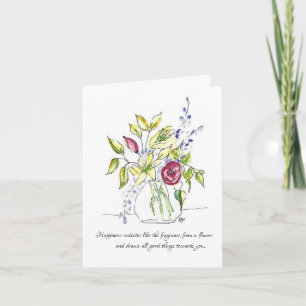 Flowers radiate happiness card