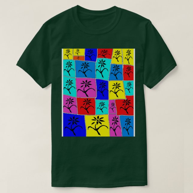 Flowers Rainbow Art 23 By LowEndGraphics 1 T-Shirt (Design Front)