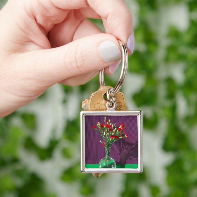 Flowers | Red Carantion Bouquet Keychain (Hand)