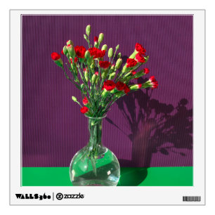 Flowers Red Carantion Bouquet Wall Decal