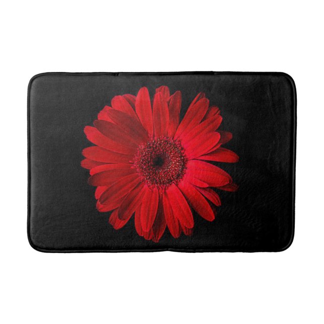 Flowers | Red Gerbera Daisy Bath Mat (Front)