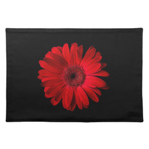 Flowers Red Gerbera Daisy Cloth Placemat