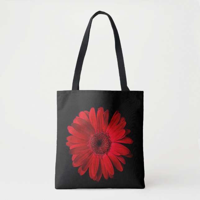 Flowers | Red Gerbera Daisy Tote Bag (Front)