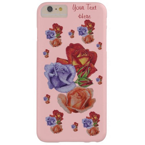 flowers red roses and rose buds floral  barely there iPhone 6 plus case