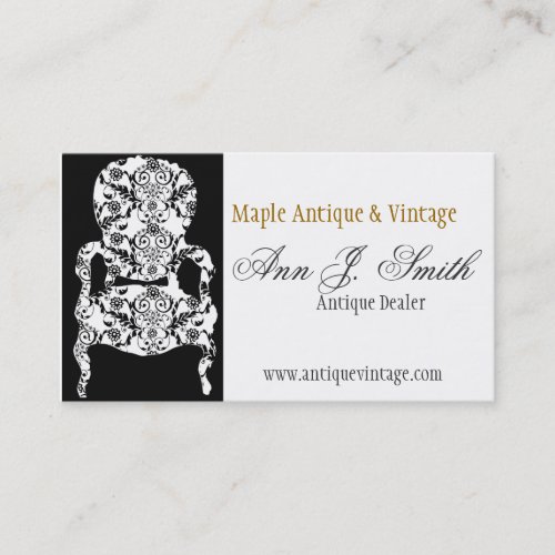 Flowers Retro Lace Vintage Floral Damask Furniture Business Card