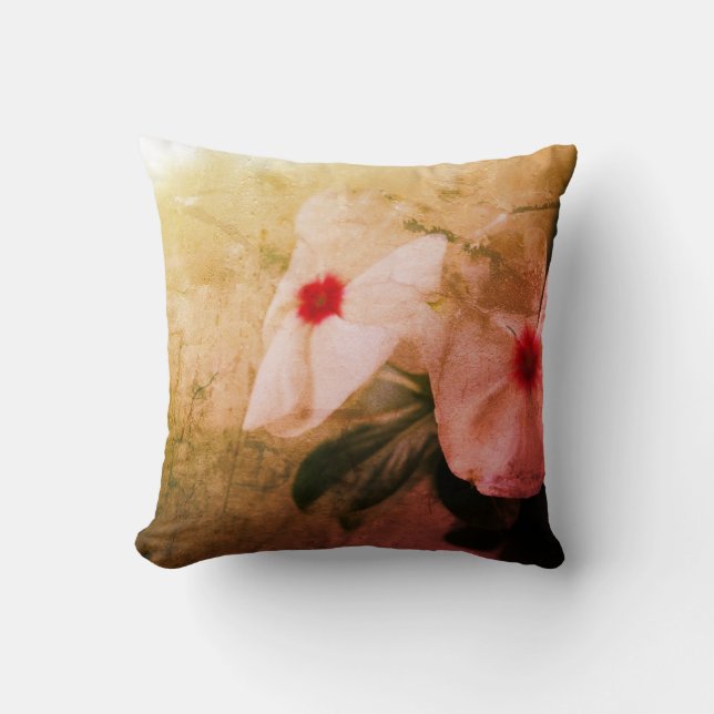 Flowers Retro Photo Throw Cushion 41 cm x 41 cm (Front)