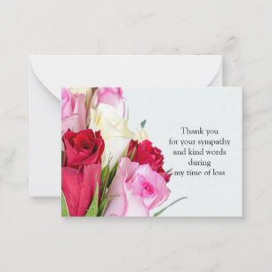 Flowers Rose Thank You Card