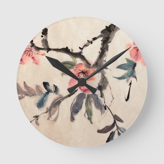 Flowers Round Clock (Front)