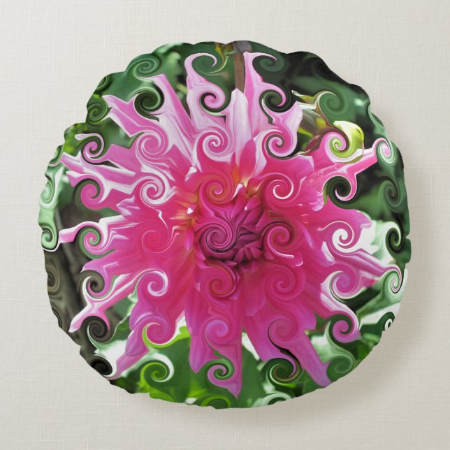 FLOWERS ROUND PILLOW (Front)