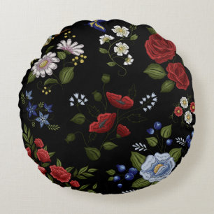 Flowers Round Pillow