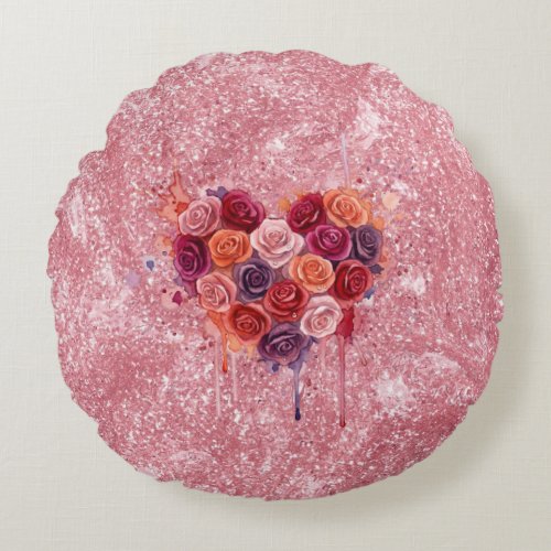 Flowers Round Pillow