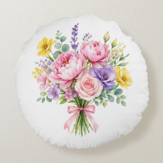 Flowers Round Pillow