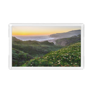 Flowers Santa Cruz California Acrylic Tray