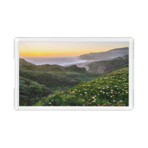 Flowers  Santa Cruz California Acrylic Tray