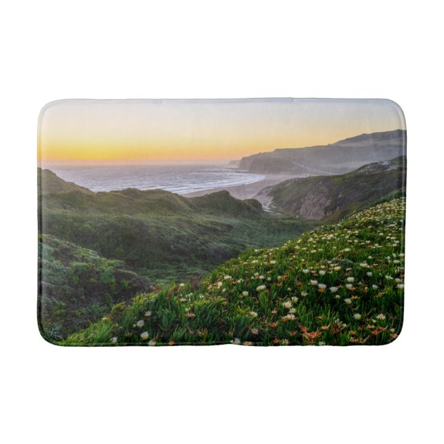 Flowers | Santa Cruz California Bath Mat (Front)