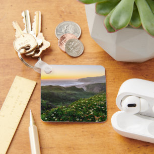 Flowers   Santa Cruz California Keychain