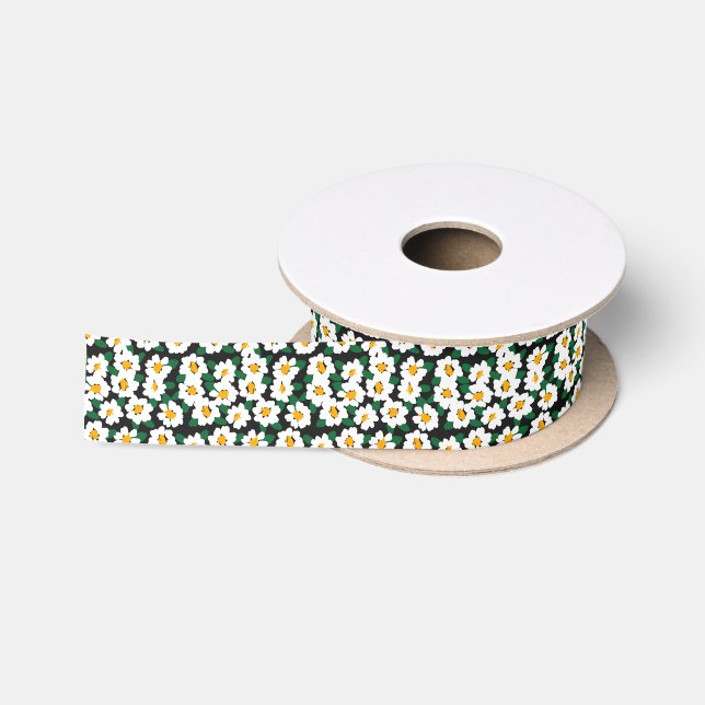 Flowers Satin Ribbon (Spool)