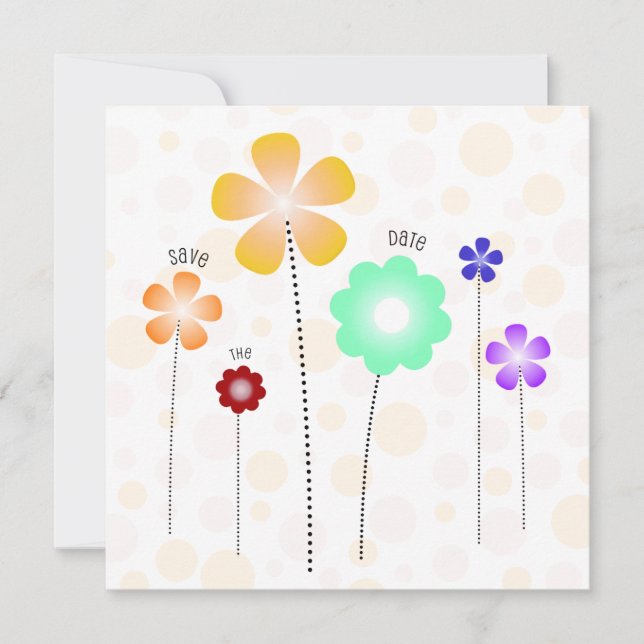 Flowers Save the Date Template (Front)