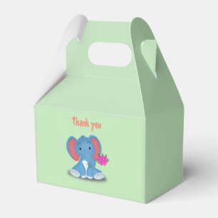 flowers sending by cute elephant gift tag favor boxes