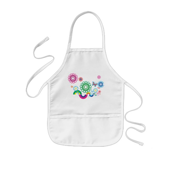 Flowers & Shapes Kids' Apron (Front)