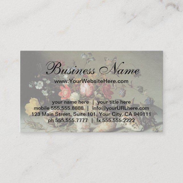 Flowers, Shells and Insects Balthasar van der Ast Business Card (Front)