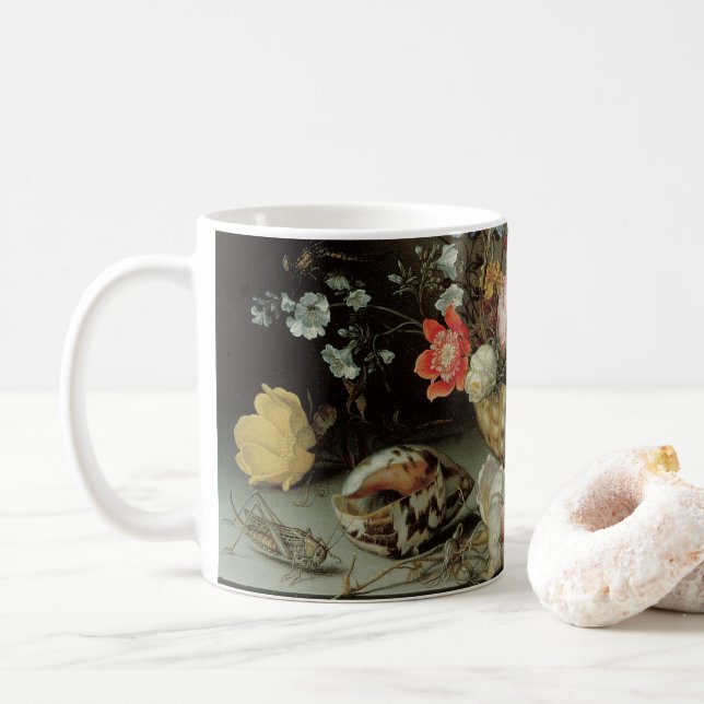 Flowers, Shells and Insects Balthasar van der Ast Coffee Mug (With Donut)