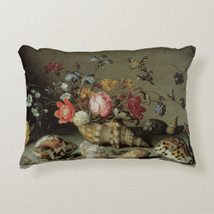 Flowers, Shells and Insects Balthasar van der Ast Decorative Pillow