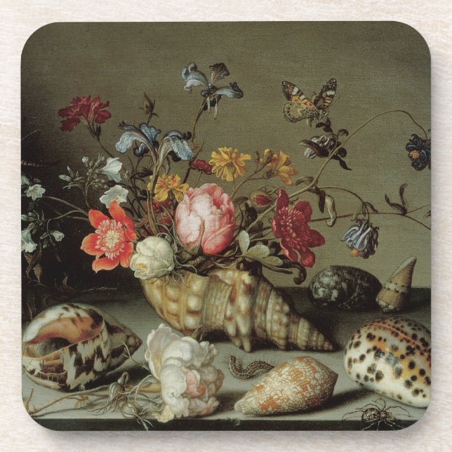 Flowers, Shells and Insects Balthasar van der Ast Drink Coaster (Front)