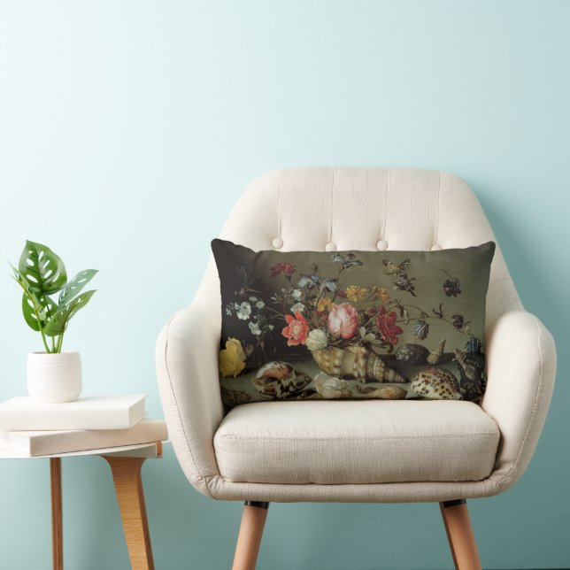 Flowers, Shells and Insects Balthasar van der Ast Lumbar Pillow (Chair)