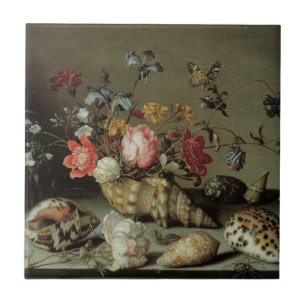 Flowers, Shells and Insects Balthasar van der Ast Tile