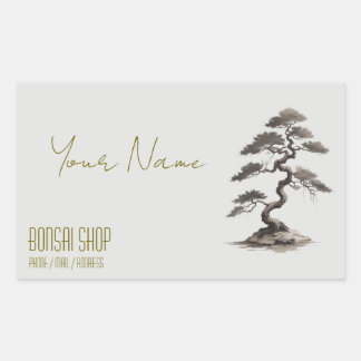 Flowers shop Business card Rectangular Sticker
