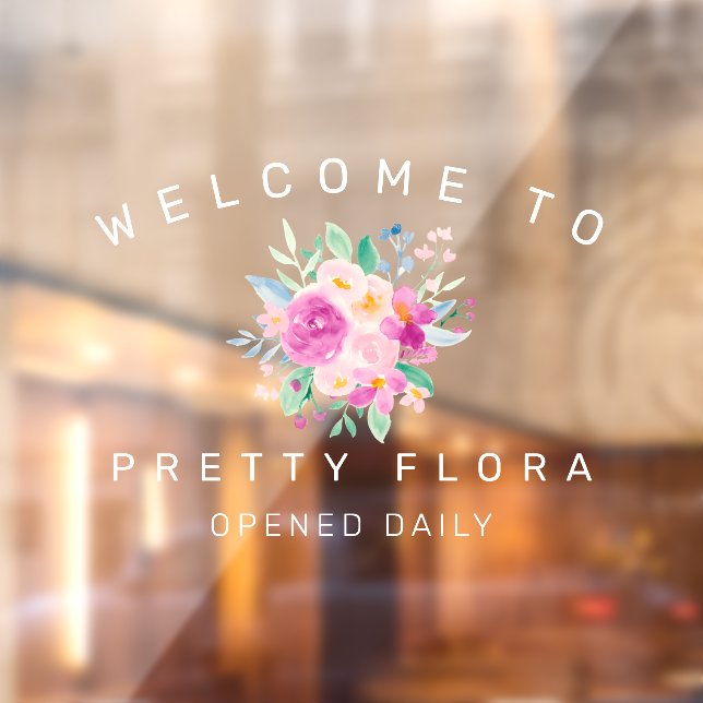 flowers shop business welcome sign watercolor (Sheet 2)