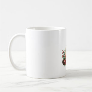 Flowers Siamese cat Coffee Mug