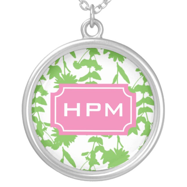 Flowers Silver Plated Necklace (Front)