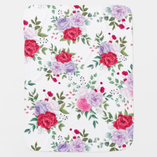 flowers - Simple various colors Baby Blanket