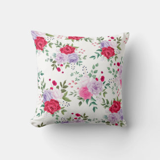  flowers - Simple various colors Throw Pillow